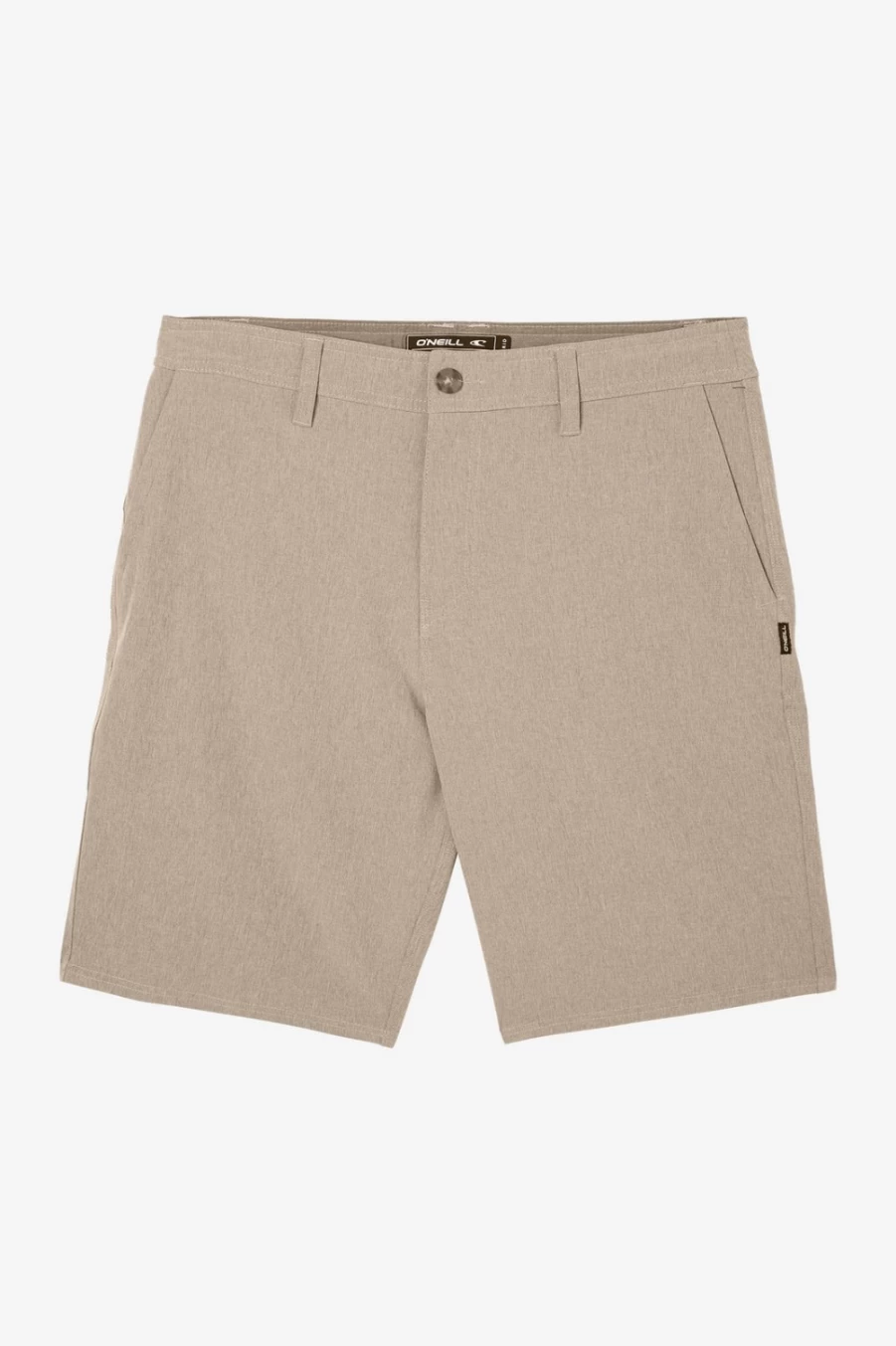 O'Neill Men's Khaki Reserve Heather 19" Hybrid Shorts