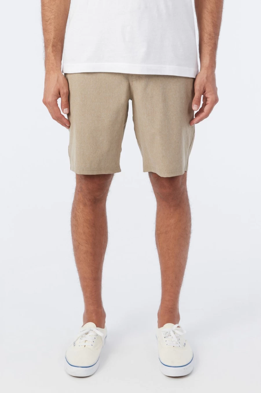 O'Neill Men's Khaki Reserve Heather 19" Hybrid Shorts