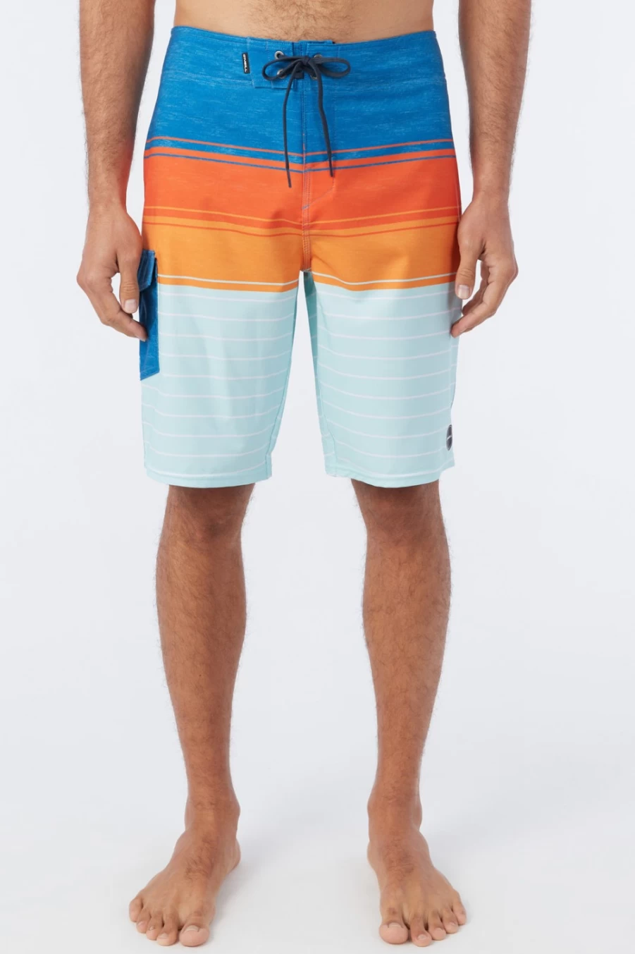 O'Neill Men's Hyperfreak Divergent 21" Boardshorts - Pacific Blue Swim Trunks