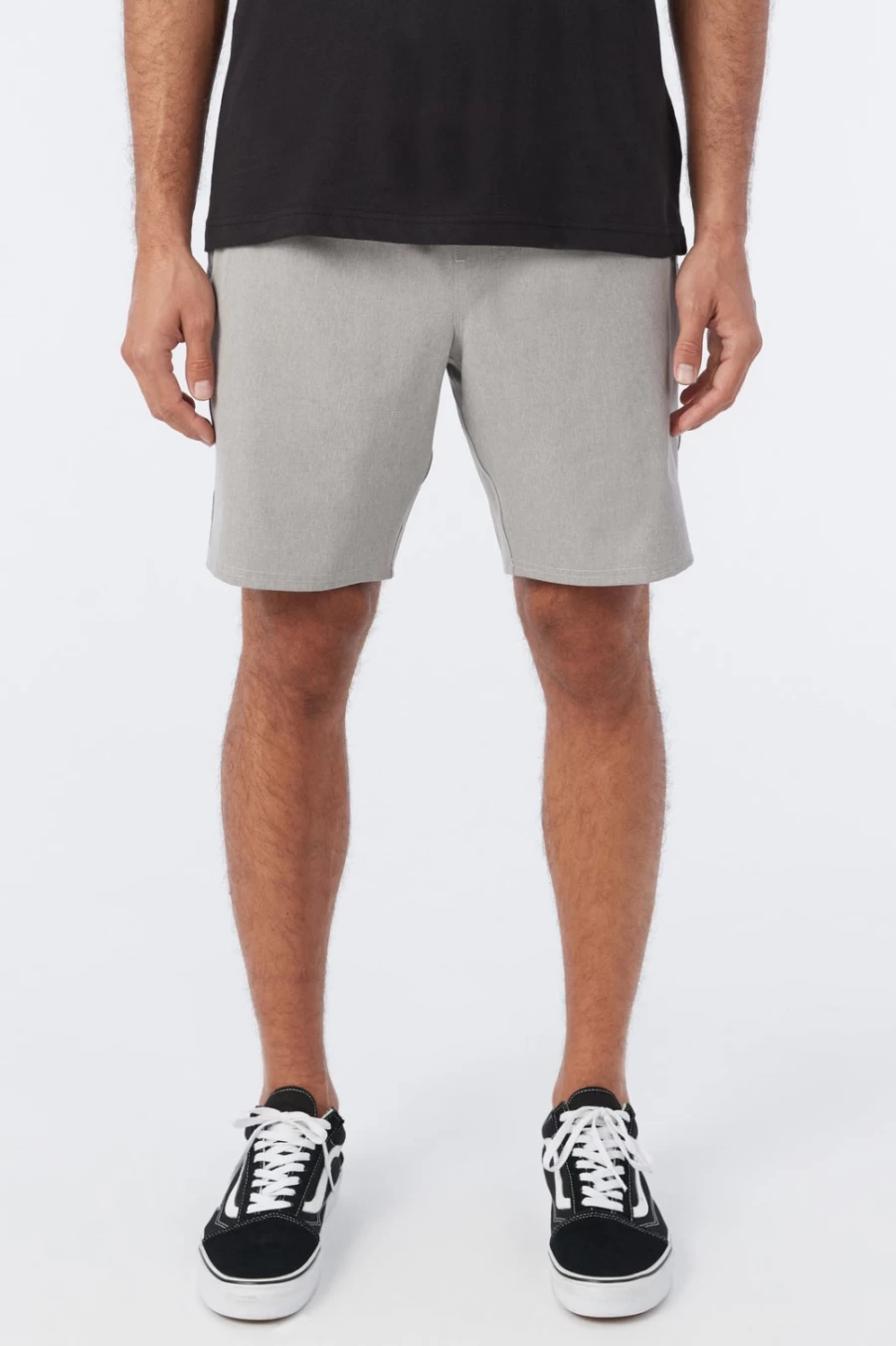 O'Neill Men's Reserve E-Waist 18" Hybrid Shorts in Light Grey