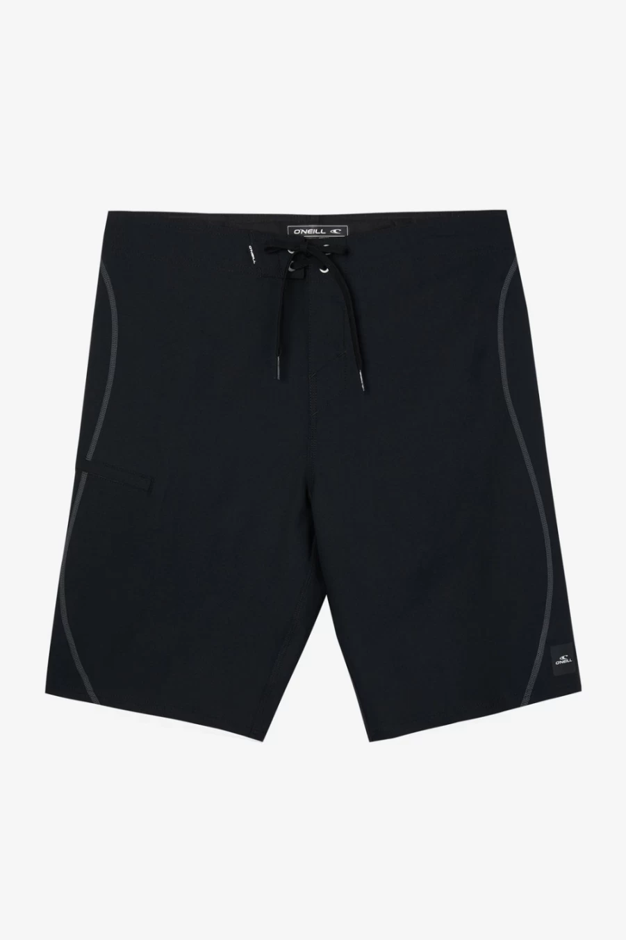 O'Neill Men's Hyperfreak Heat S-Seam Solid Black 21" Boardshorts