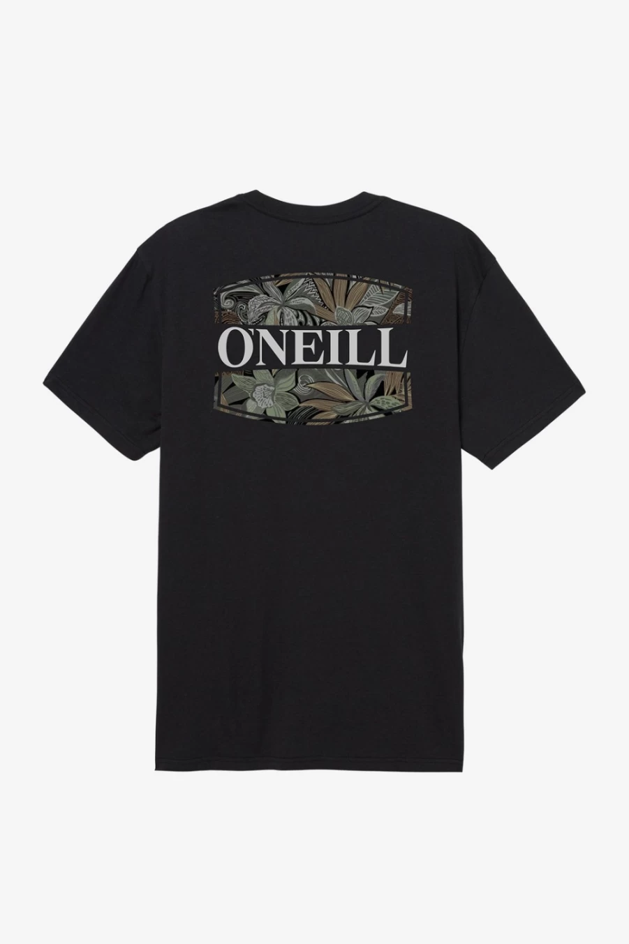 O'Neill Men's Black Tropical Tee - Short Sleeve Casual T-Shirt