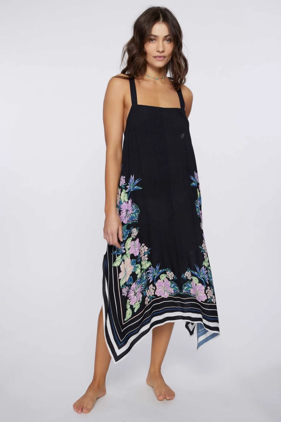 O'Neill Women's Black Miranda Floral Dress Cover-Up