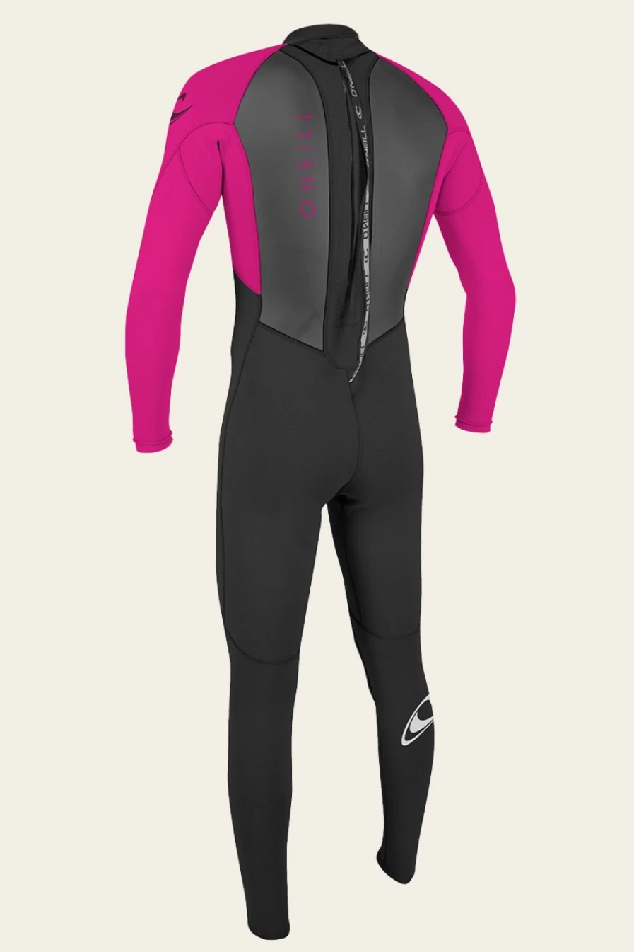 O'Neill Men's Youth Reactor-2 3/2mm Back Zip Full Wetsuit - Black/Berry