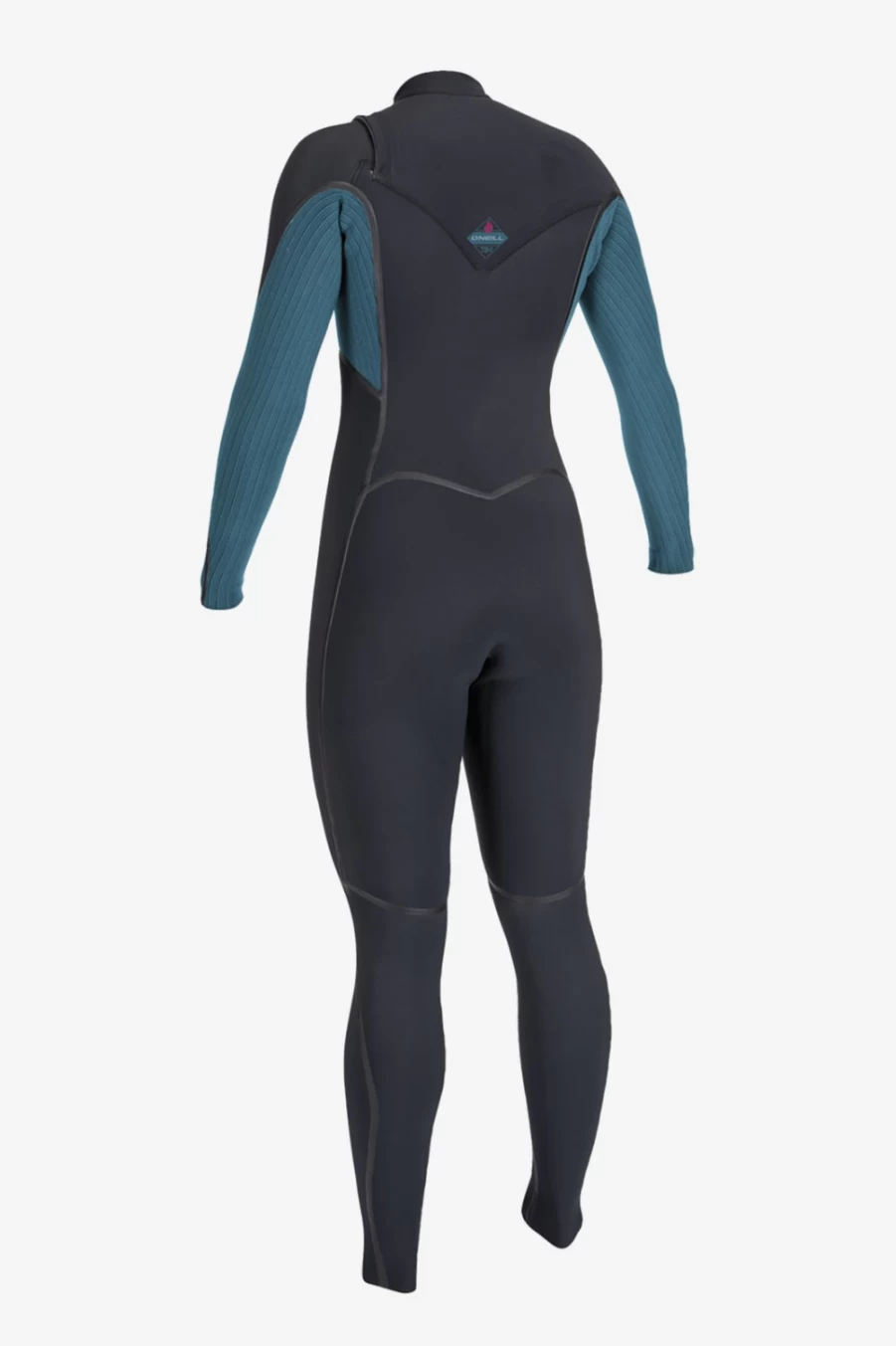 O'Neill Women's Hyperfreak Fire 4/3mm Chest Zip Full Wetsuit - Black/Tidepool
