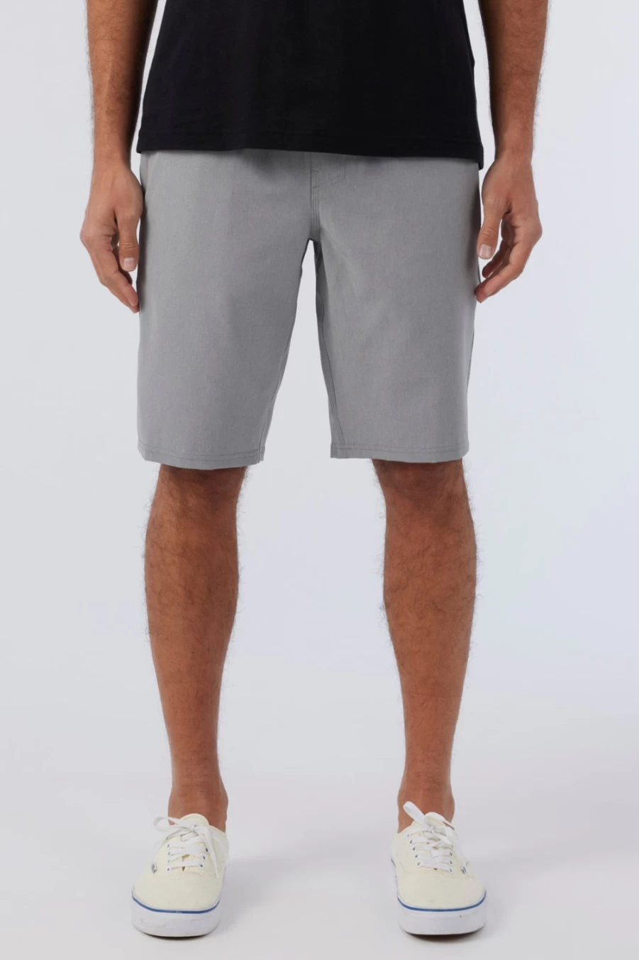 O'Neill Men's Light Grey Reservoir 21" Hybrid E-Waist Shorts