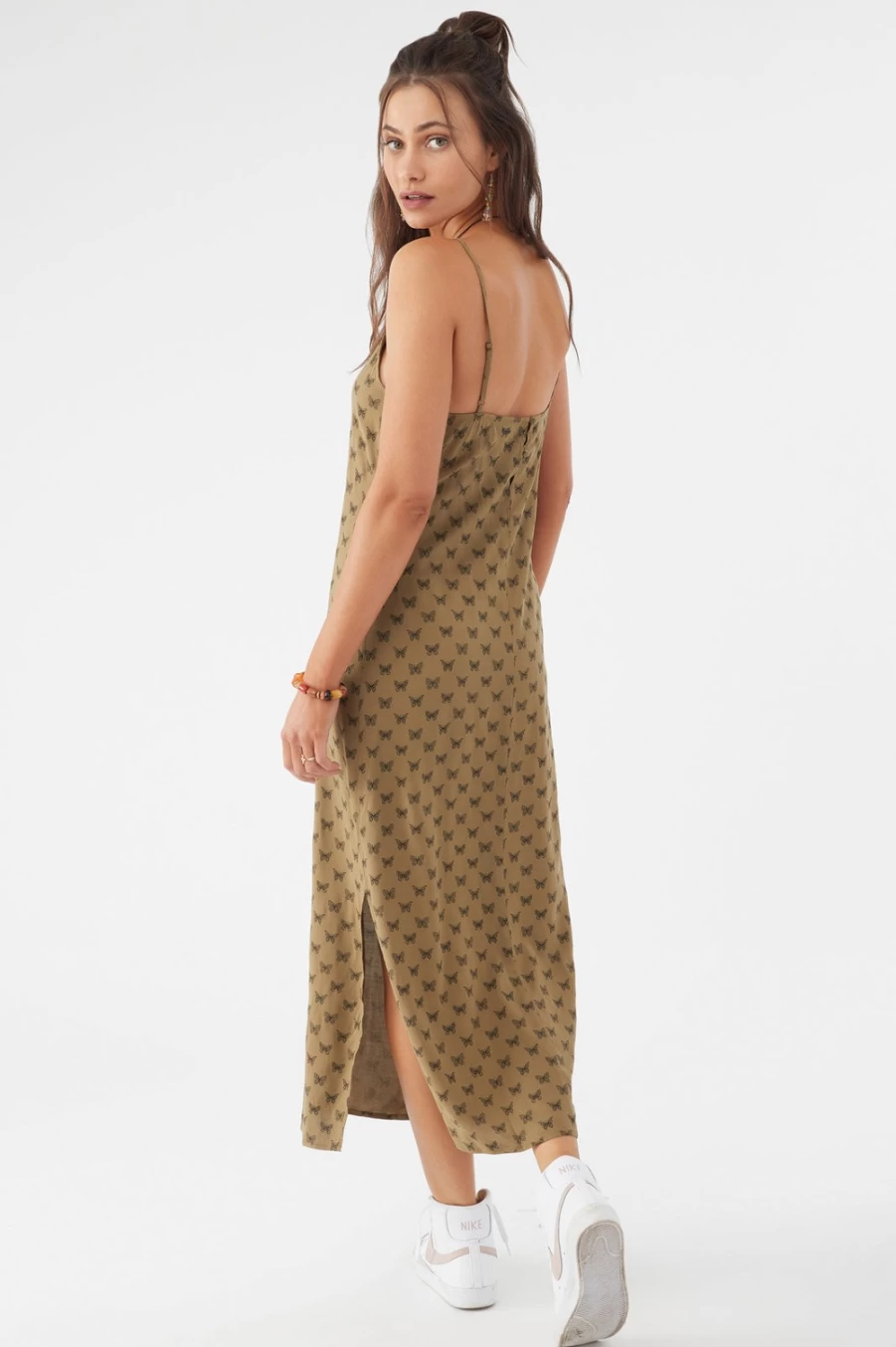 O'Neill Women's Izzy Olive Midi Dress - Casual Flowy Boho Style