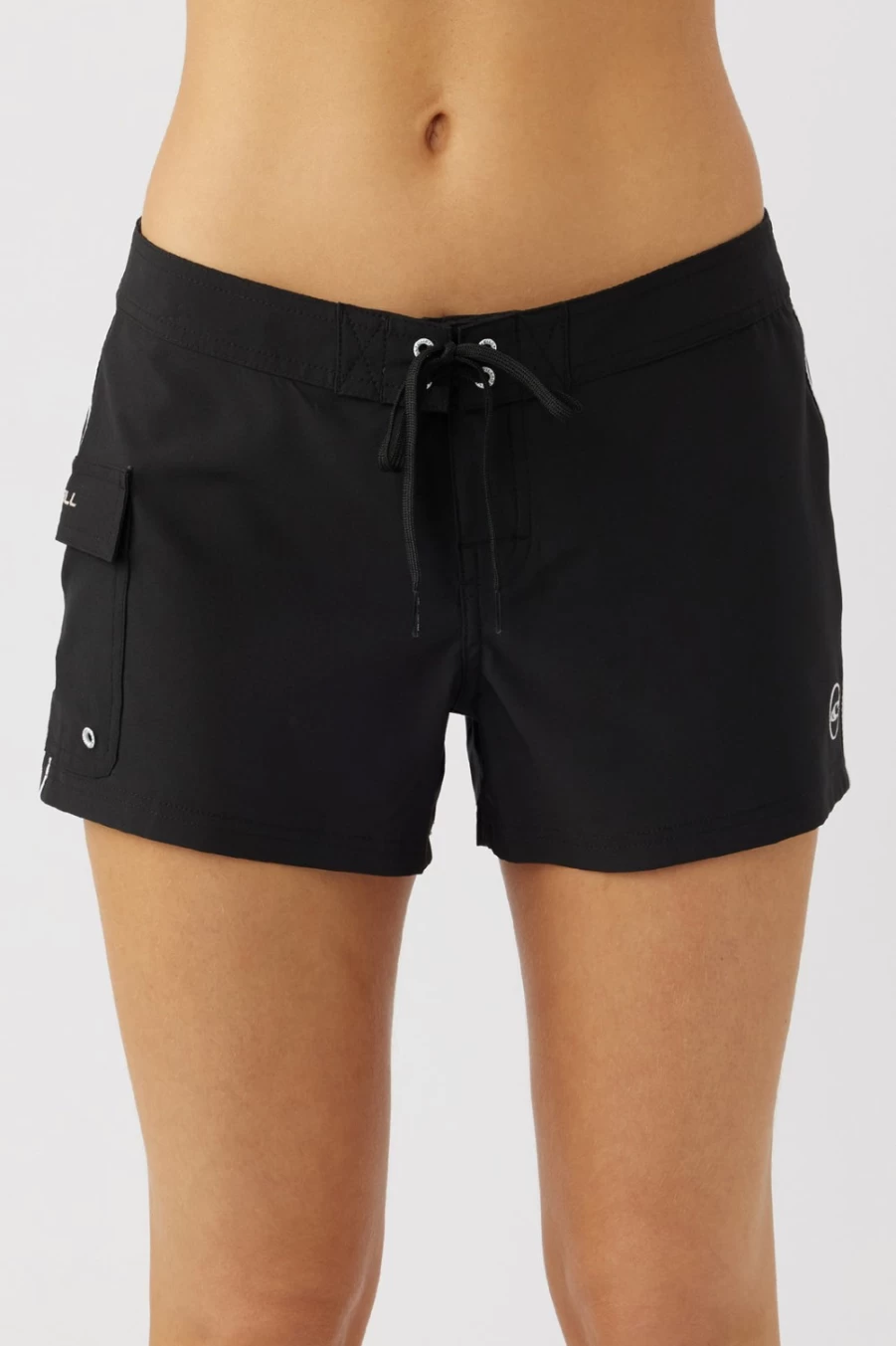O'Neill Women's Black Saltwater Solids Stretch 3" Boardshorts