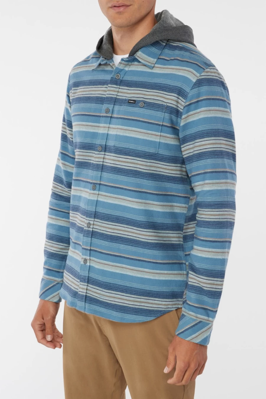 O'Neill Men's Blueshadow Redmond Hooded Flannel Shirt