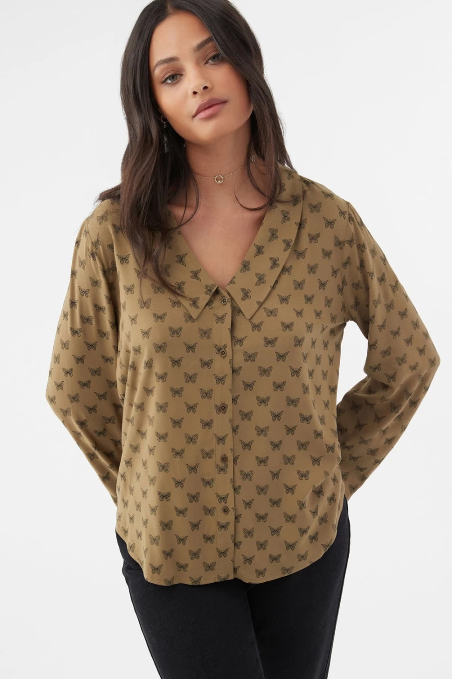 O'Neill Women's Quincy Top Olive - Casual Comfort Olive Green Tunic