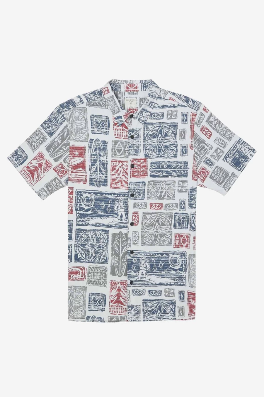O'Neill Men's Shaka Holidays Shirt in Fog - Casual Surf Style Top