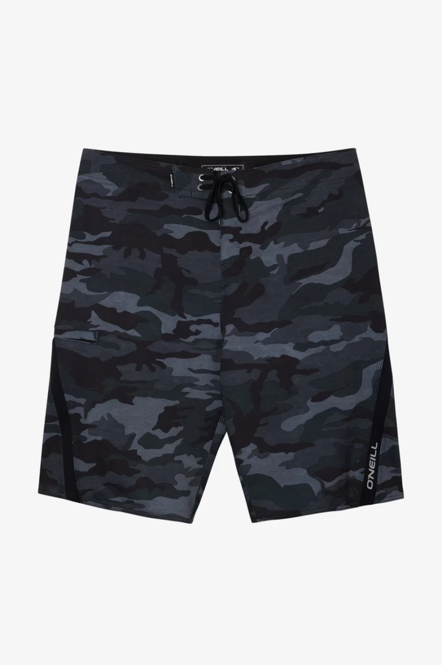 O'Neill Men's Superfreak Camo 21" Boardshorts - Black with Camouflage Swim Trunks