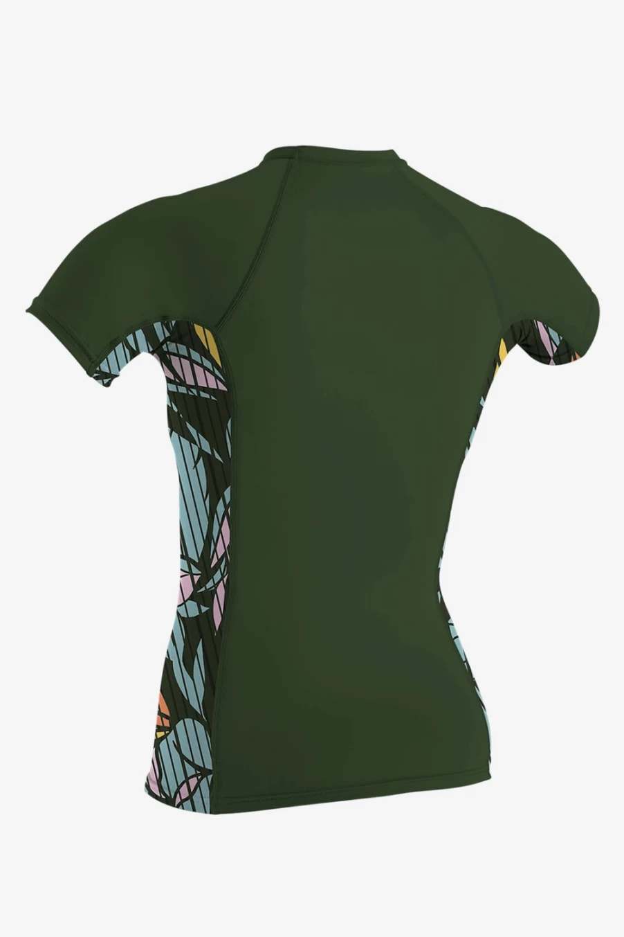 O'Neill Women's Short Sleeve Rash Guard with Side Print - UPF Sun Protection Swim Shirt
