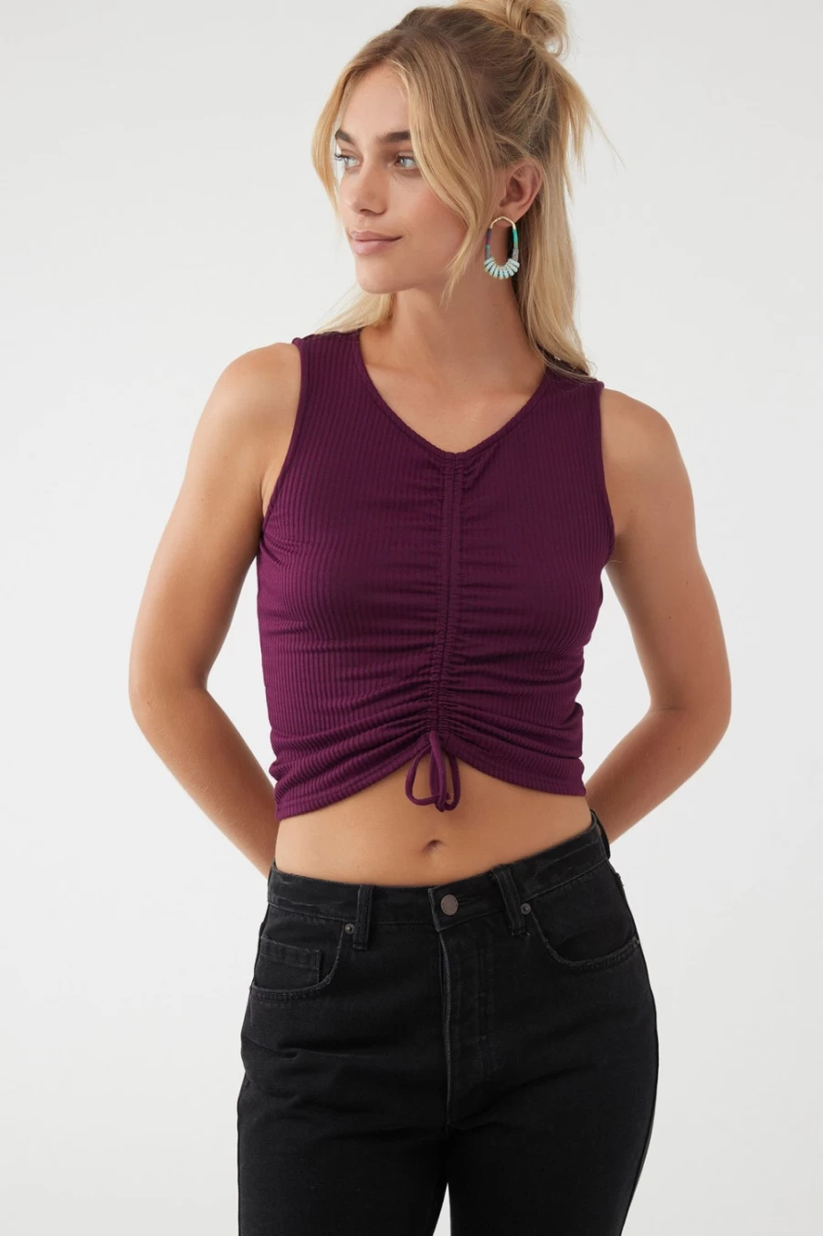 O'Neill Women's Plum Martina Knit Top - Soft Casual Long Sleeve Crewneck Sweater
