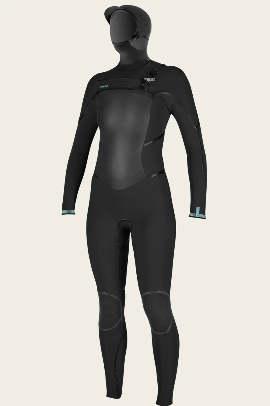 O'Neill Women's Psycho Tech 5.5/4mm Chest Zip Full Wetsuit with Hood