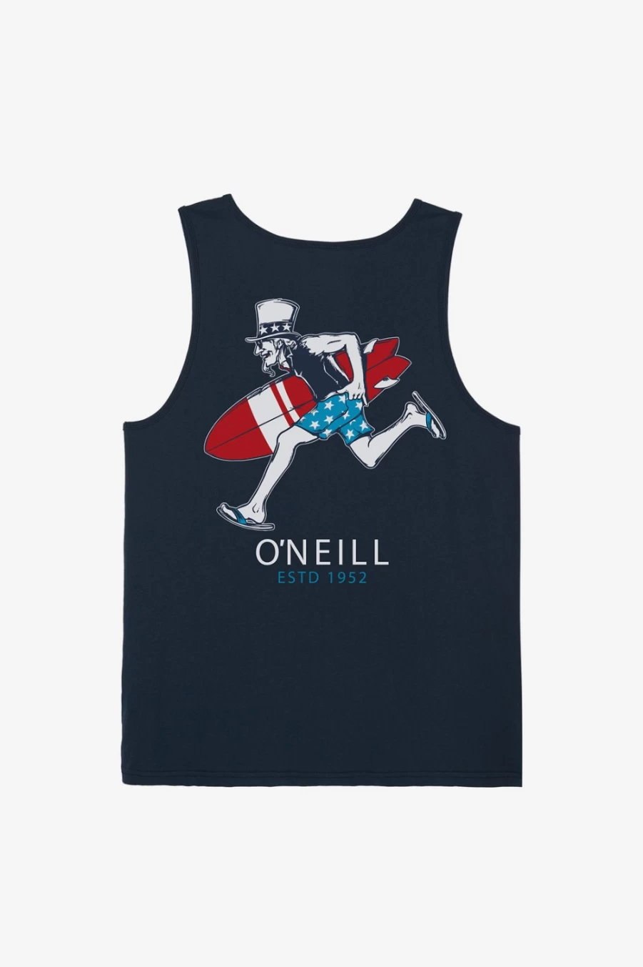O'Neill Men's Freedom Ahead Tank Top in New Navy - Lightweight Performance Shirt