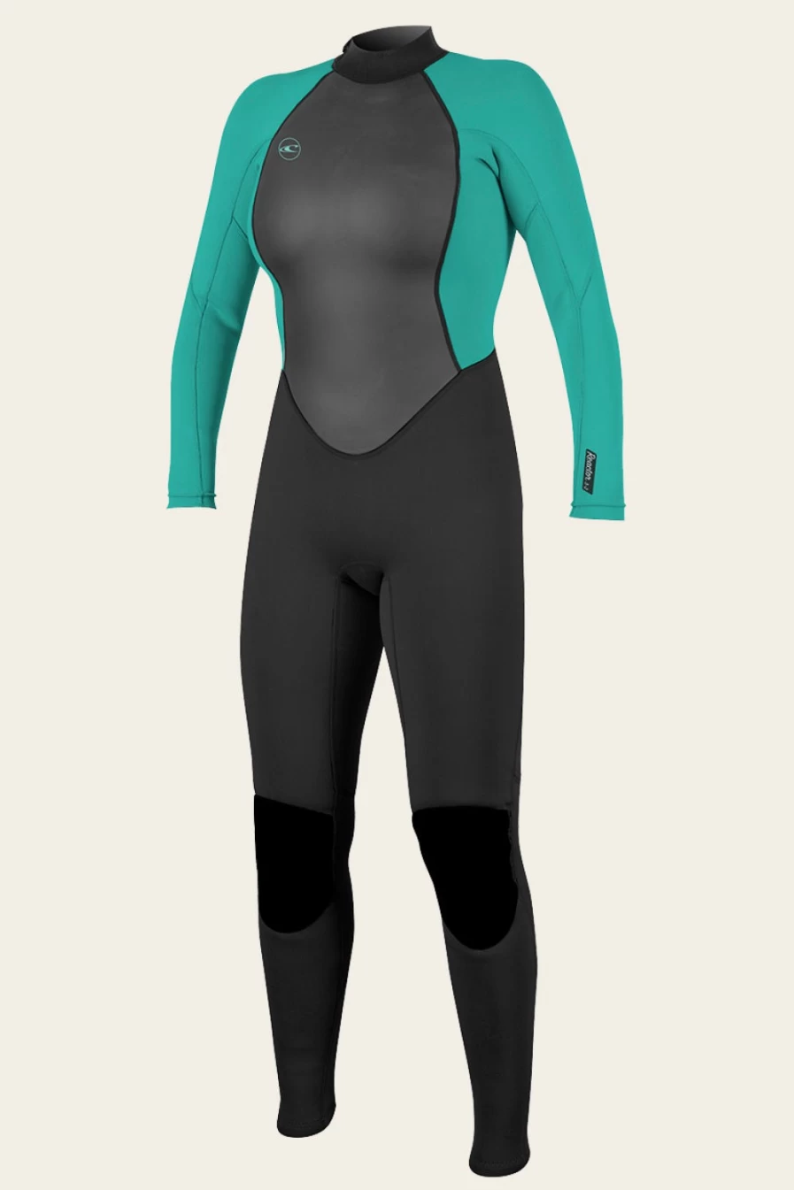 O'Neill Women's Reactor-2 3/2mm Back Zip Full Wetsuit - Black/Light Aqua