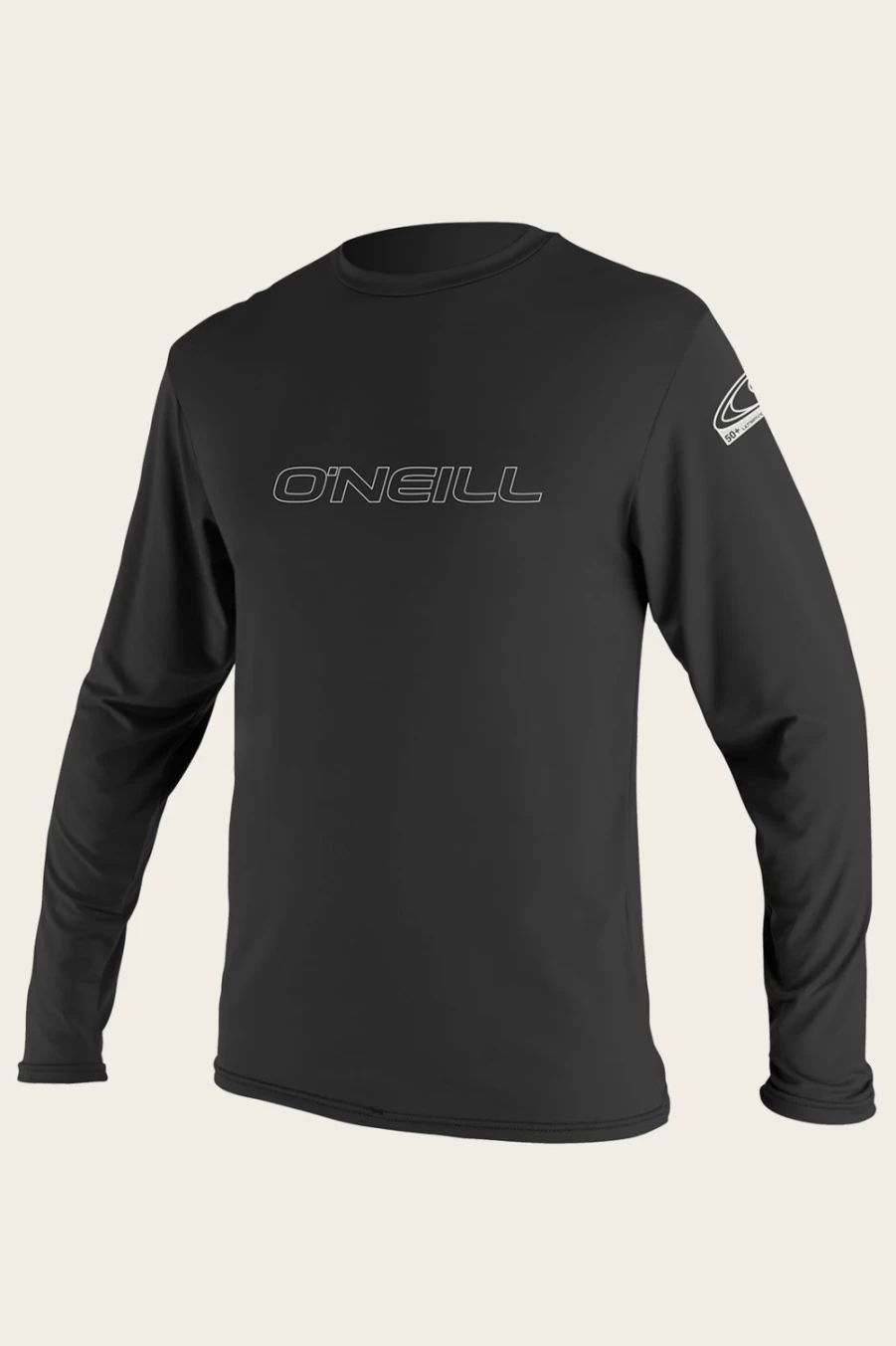 O'Neill Men's Basic Skins 50+ UPF Long Sleeve Sun Shirt - Black