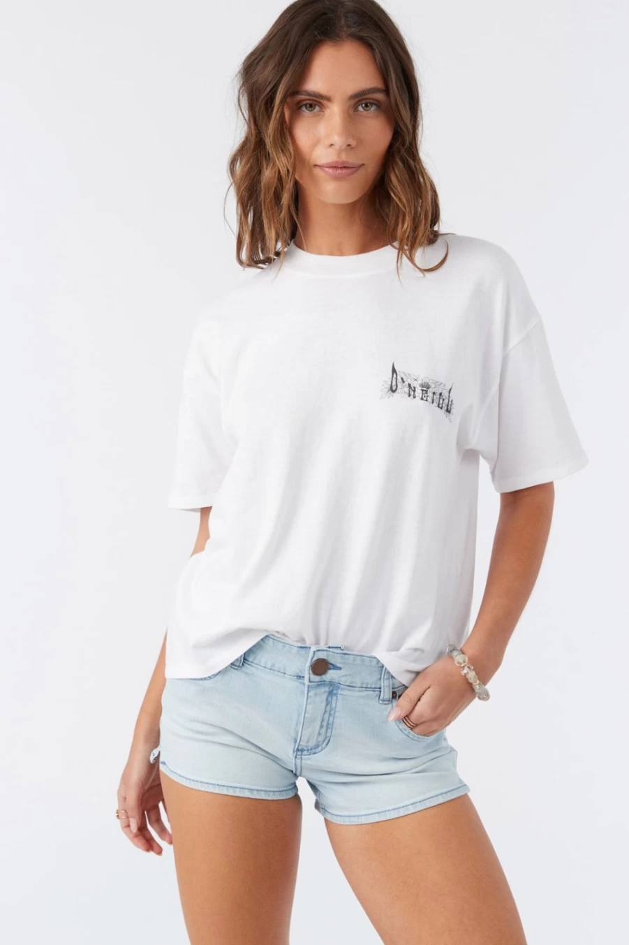 O'Neill Women's Millie Light Indigo Bleach Denim Shorts