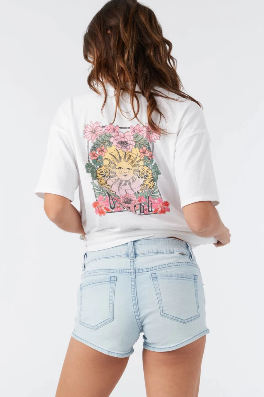 O'Neill Women's Millie Light Indigo Bleach Denim Shorts