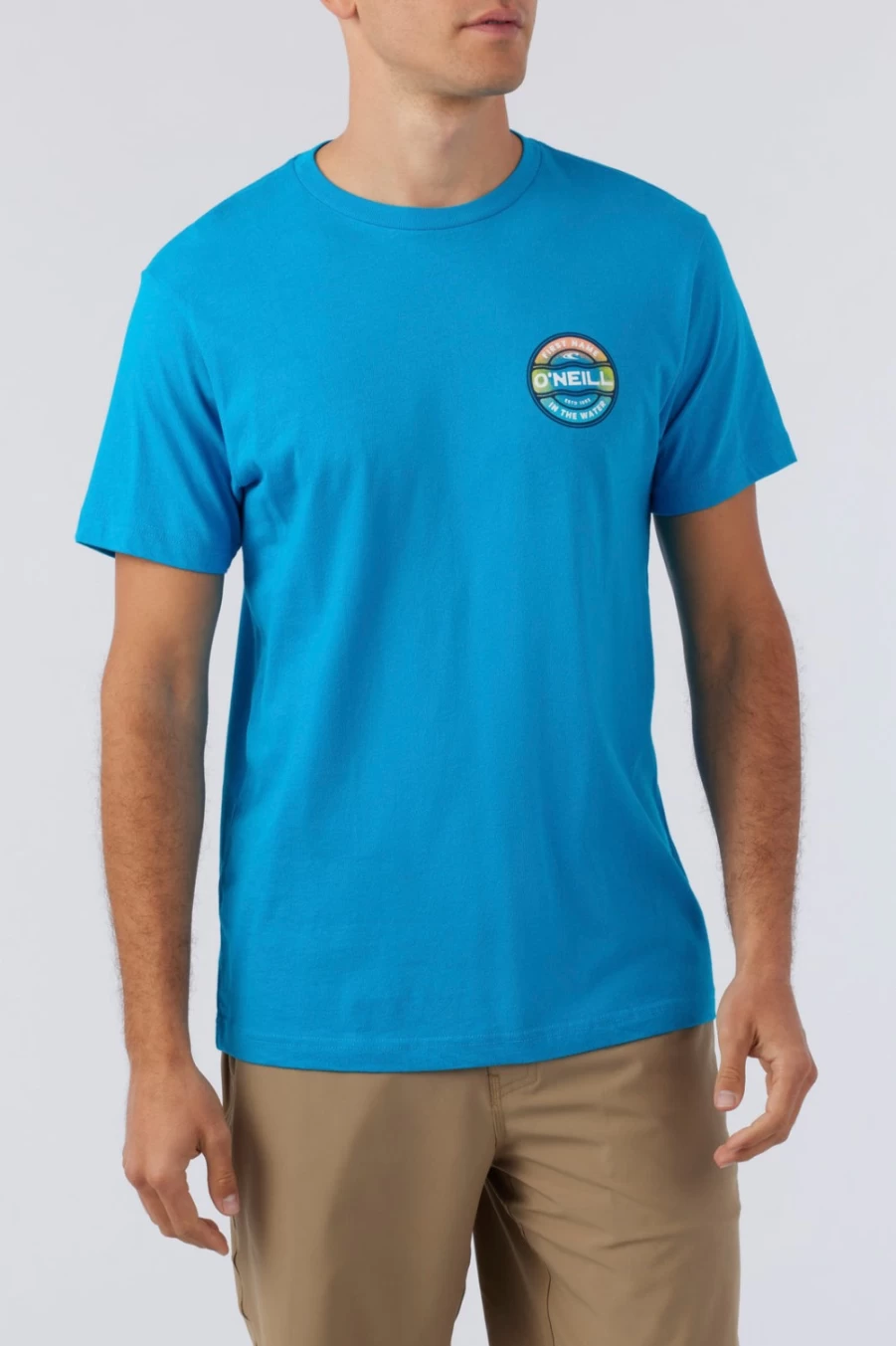O'Neill Men's Electric Blue Ripple Tee - Stylish Casual Short Sleeve Shirt