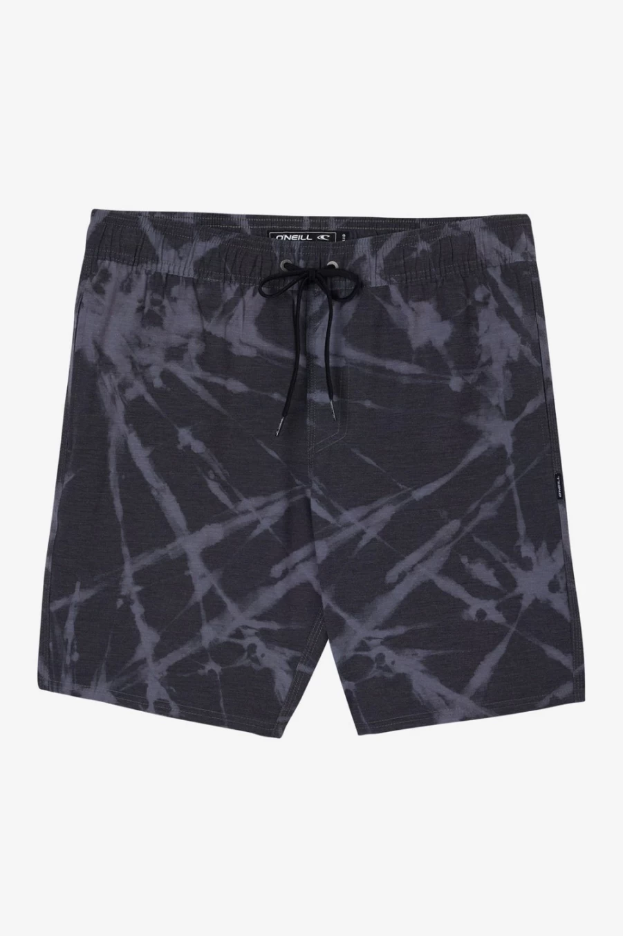 O'Neill Men's Black Hybrid E-Waist Print Shorts - 18" Stockton Style