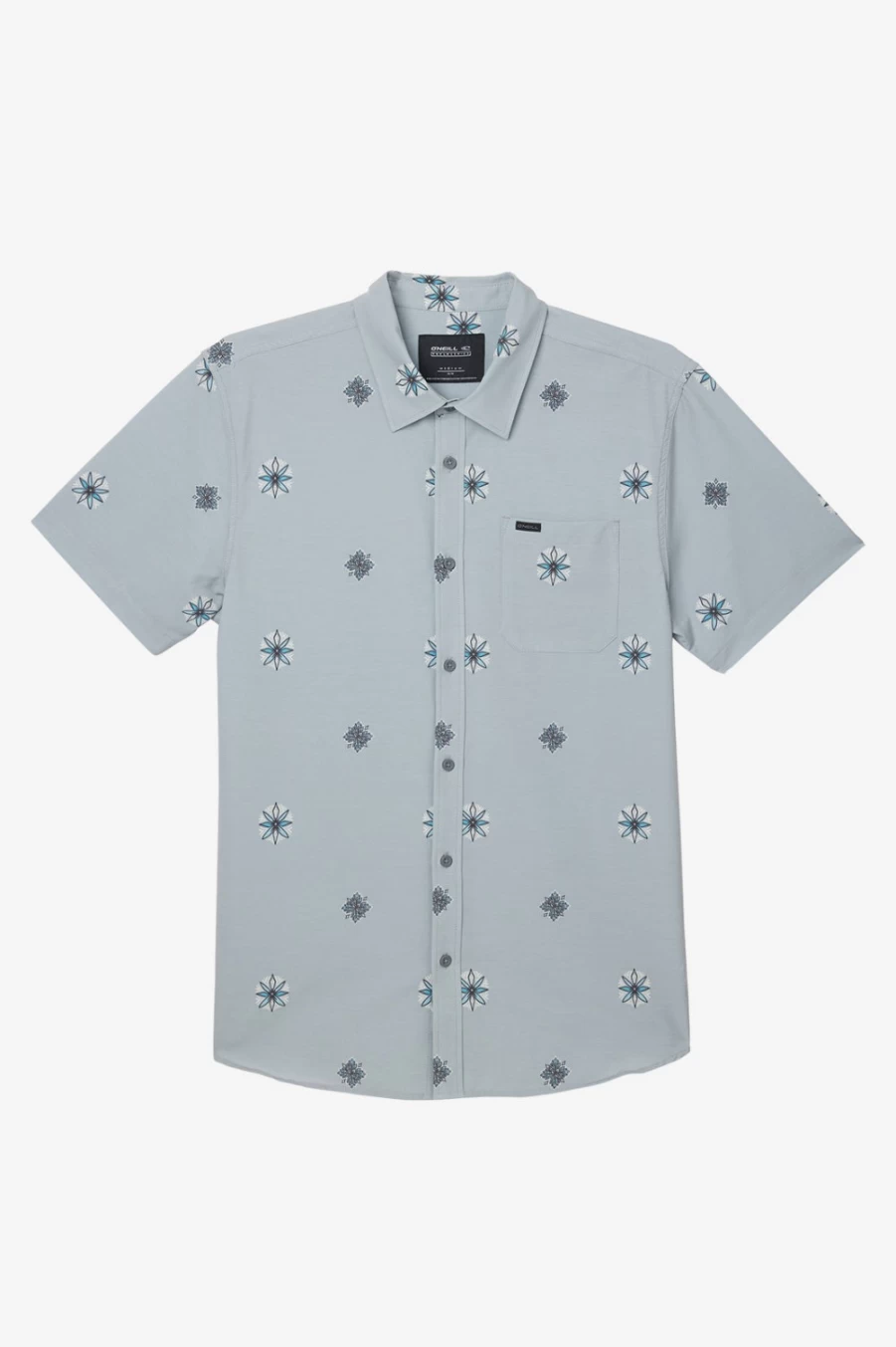 O'Neill Men's Light Grey TRVLR UPF Traverse Standard Shirt - Sun Protection Travel Shirt