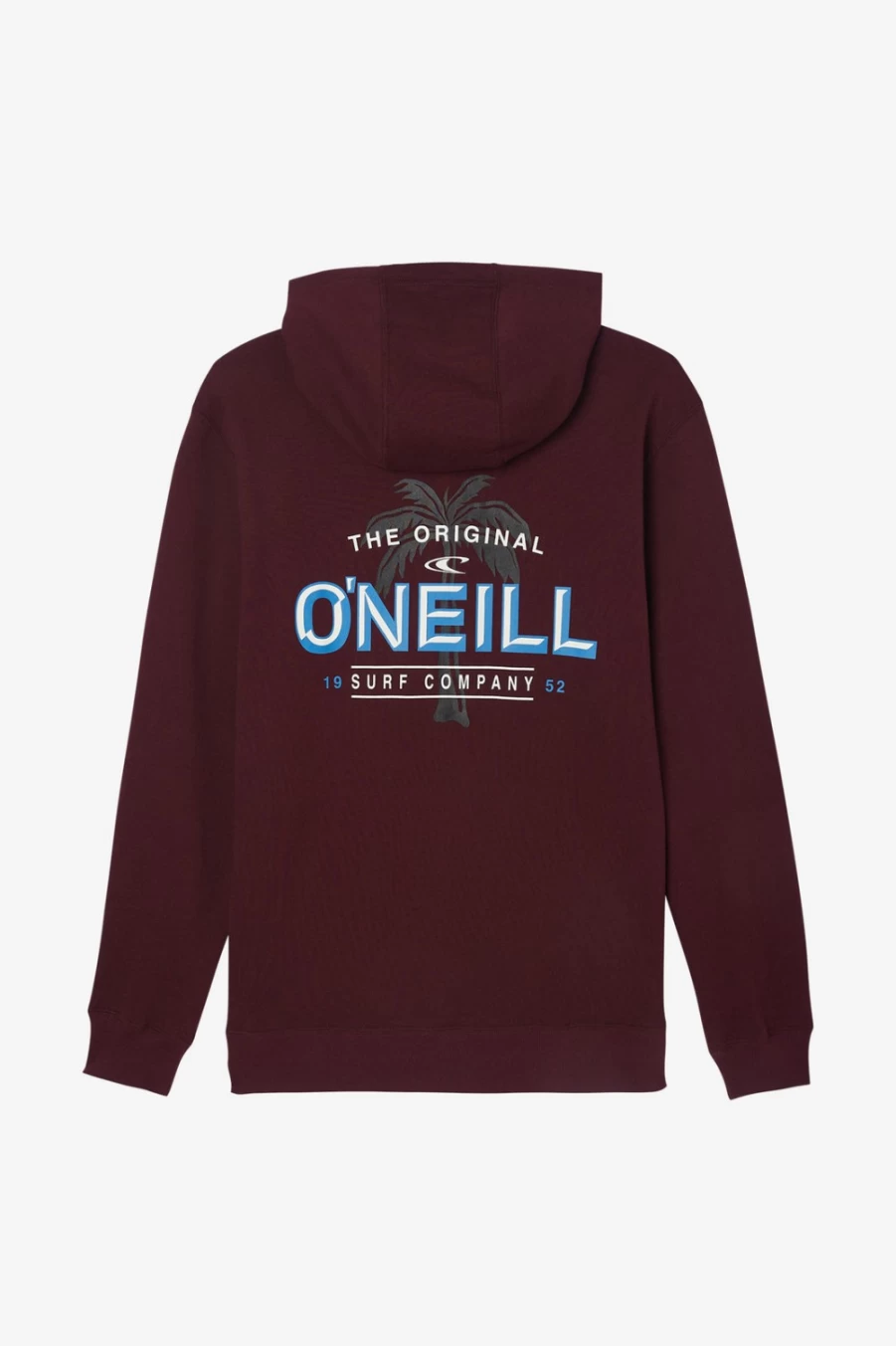 O'Neill Men's Burgundy Fifty Two Print Fill Pullover Fleece Jacket