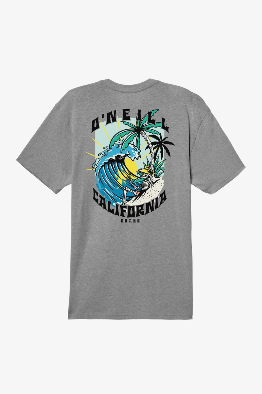 O'Neill Men's Cali Beach Break Tee - Heather Grey Casual T-Shirt
