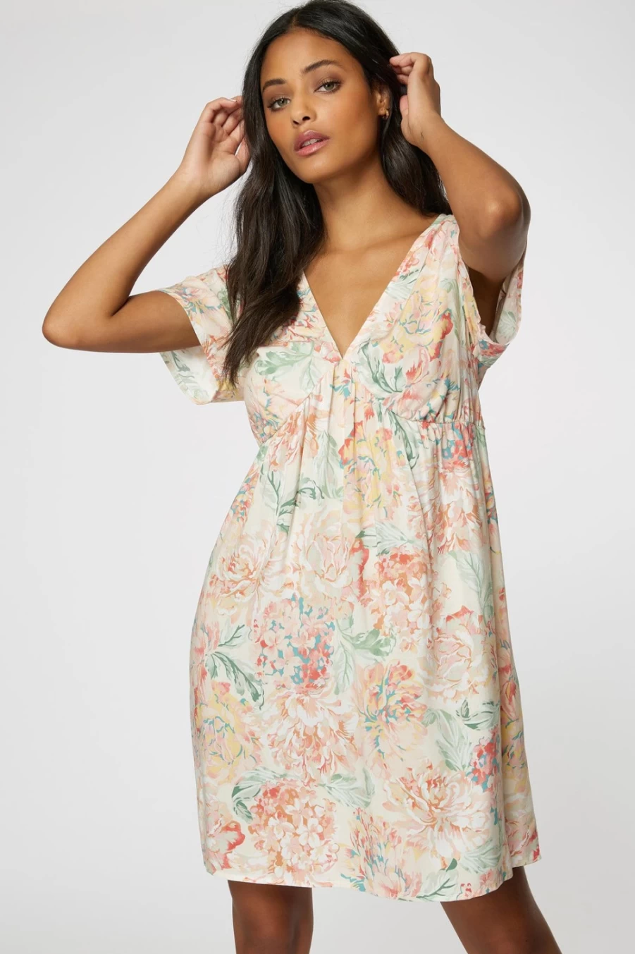 O'Neill Women's Gina Dress - Multiclr Floral Print Summer Casual Dress