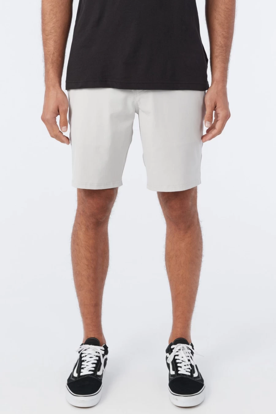 O'Neill Men's Reserve Heather 19" Hybrid Shorts in Fog Color | Quick-Dry Activewear