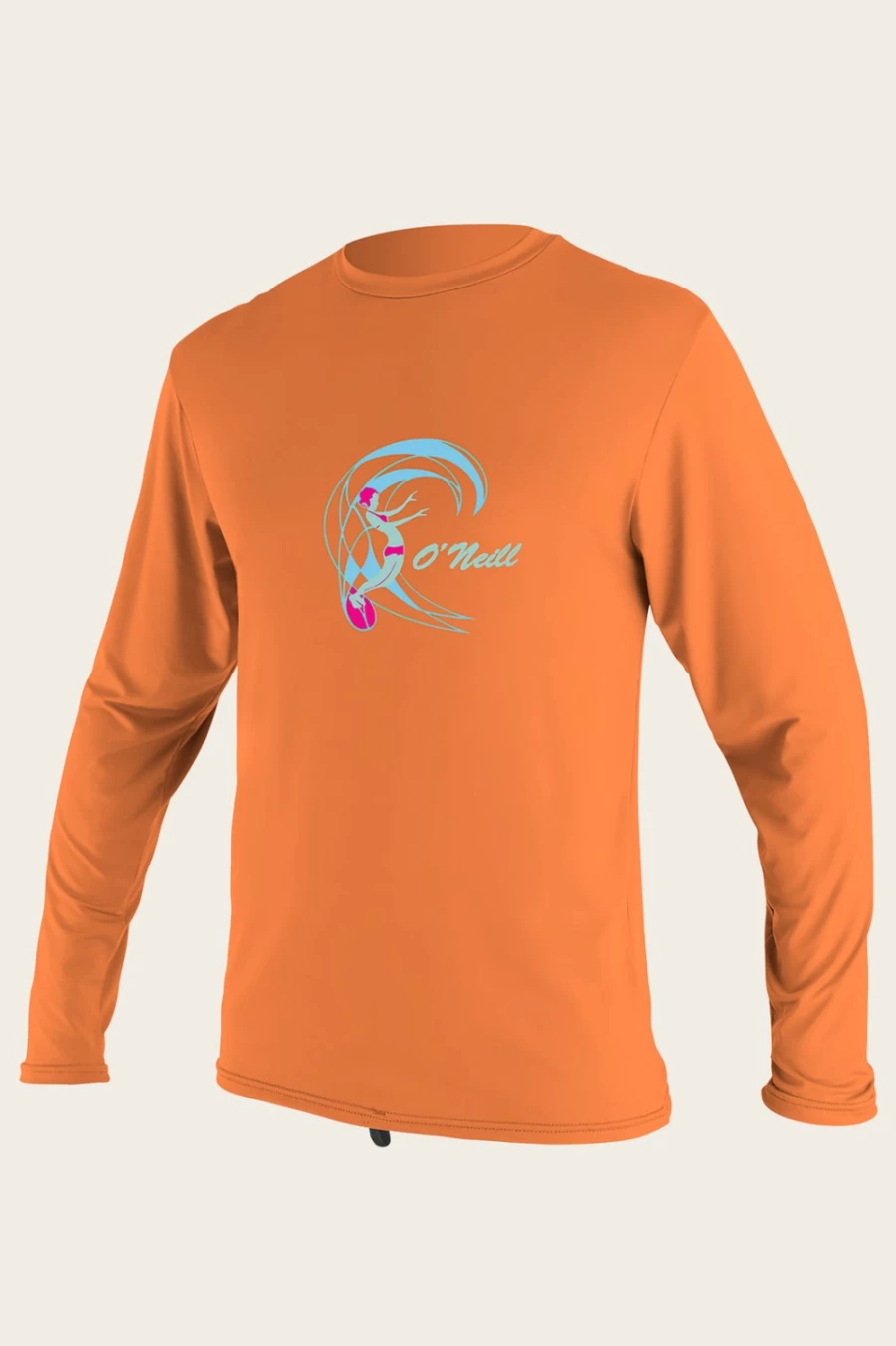 O'Neill Men's Toddler O'Zone Long Sleeve Sun Shirt in Papaya - UPF Protection Rash Guard
