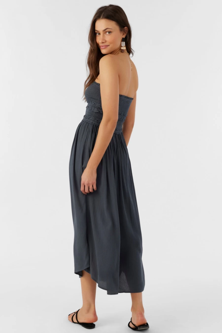 O'Neill Women's Devyn Midi Dress in Slate - Stylish Casual Wear