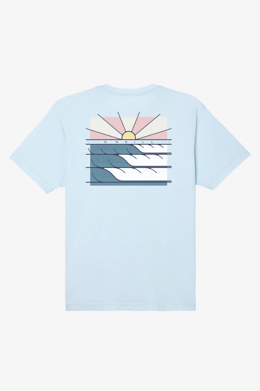 O'Neill Men's Stacked Tee in Sky Blue Heather - Comfortable Casual T-Shirt