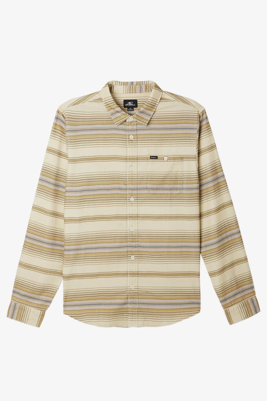 O'Neill Men's Khaki2 Stripe Long Sleeve Shirt - Caruso Style Casual Wear