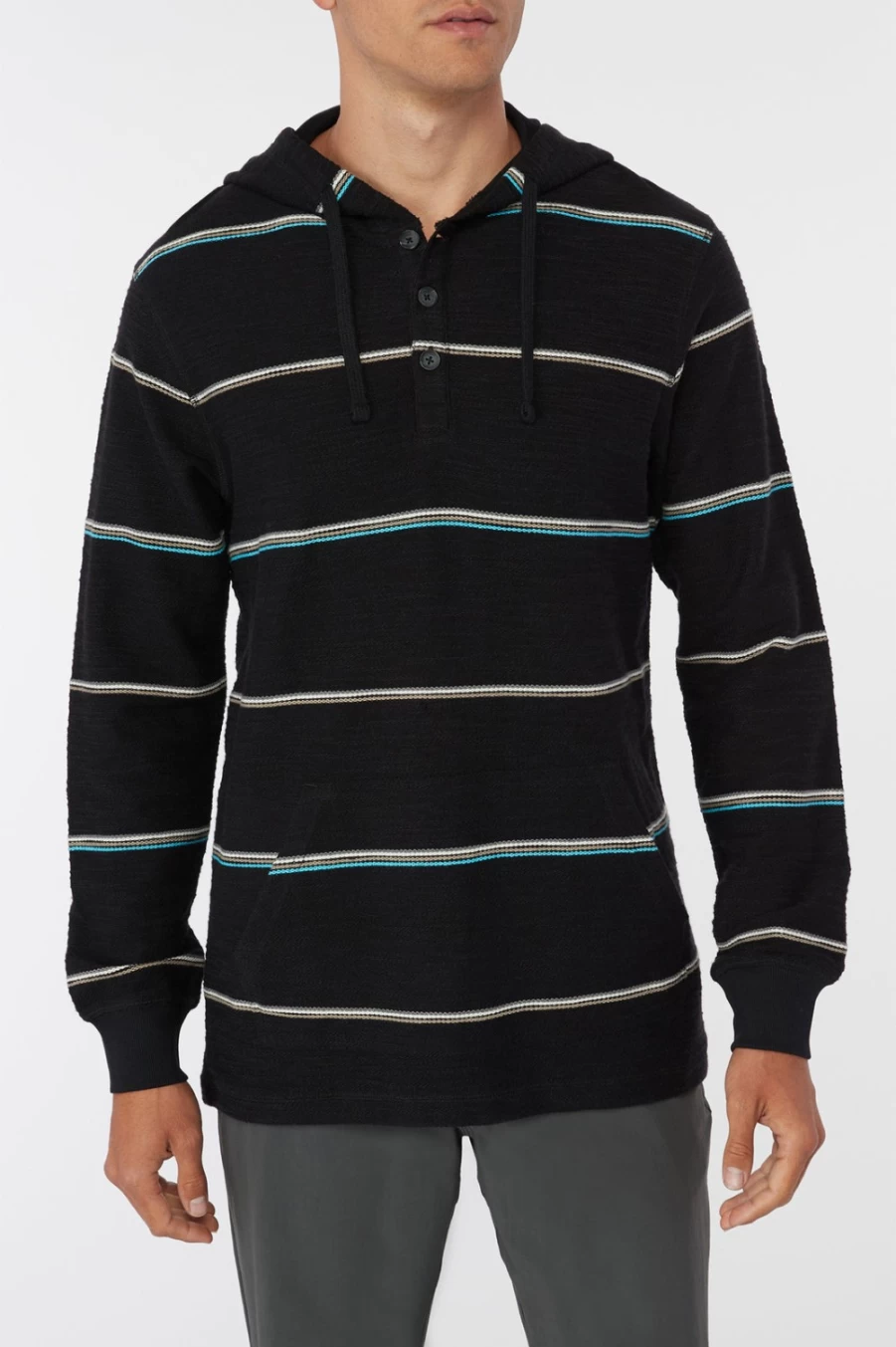O'Neill Men's Baja Fleece Pullover - Black Cozy Surf Sweatshirt