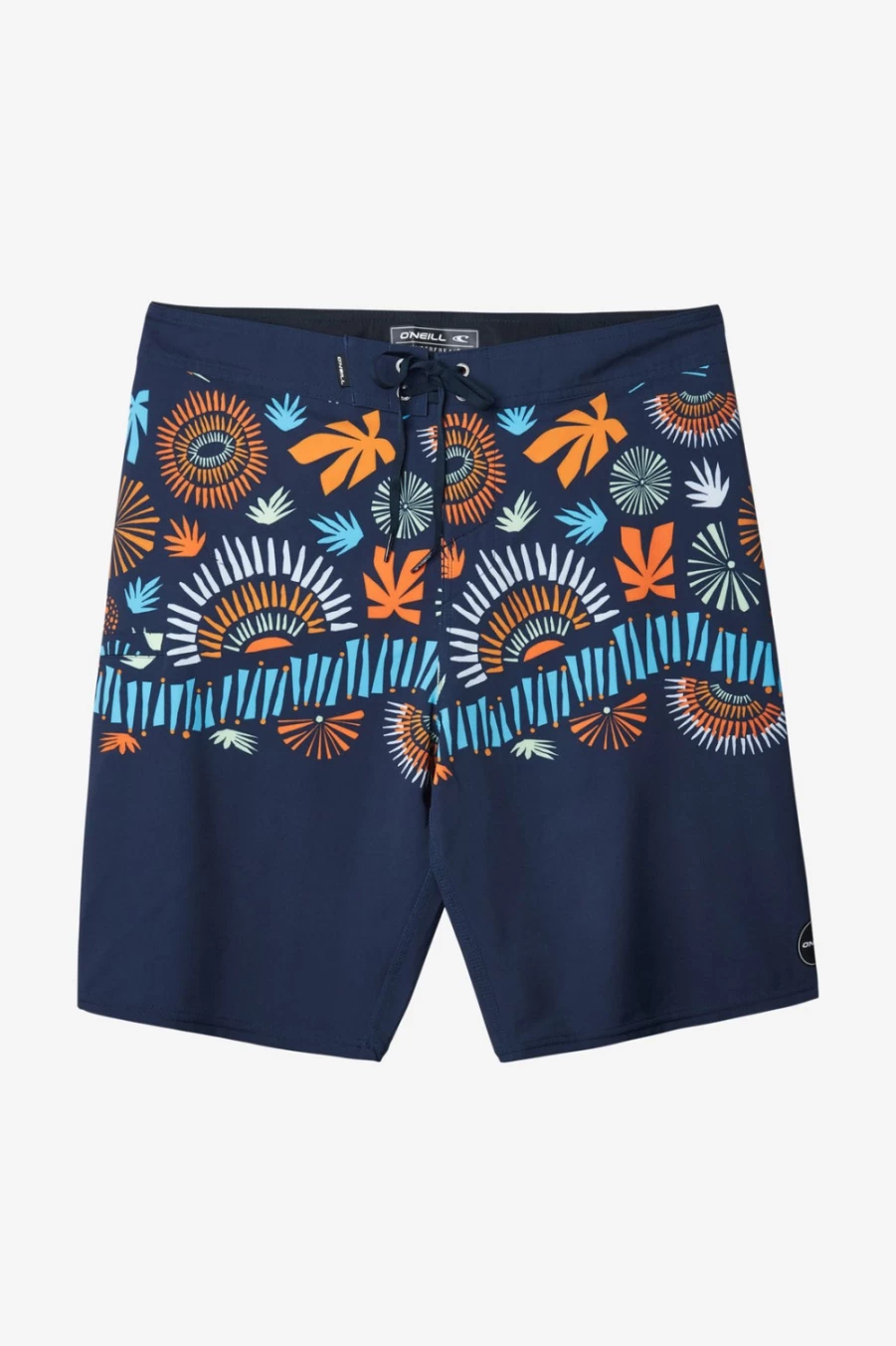 O'Neill Men's Hyperfreak Heist Print 20" Boardshorts in Navy