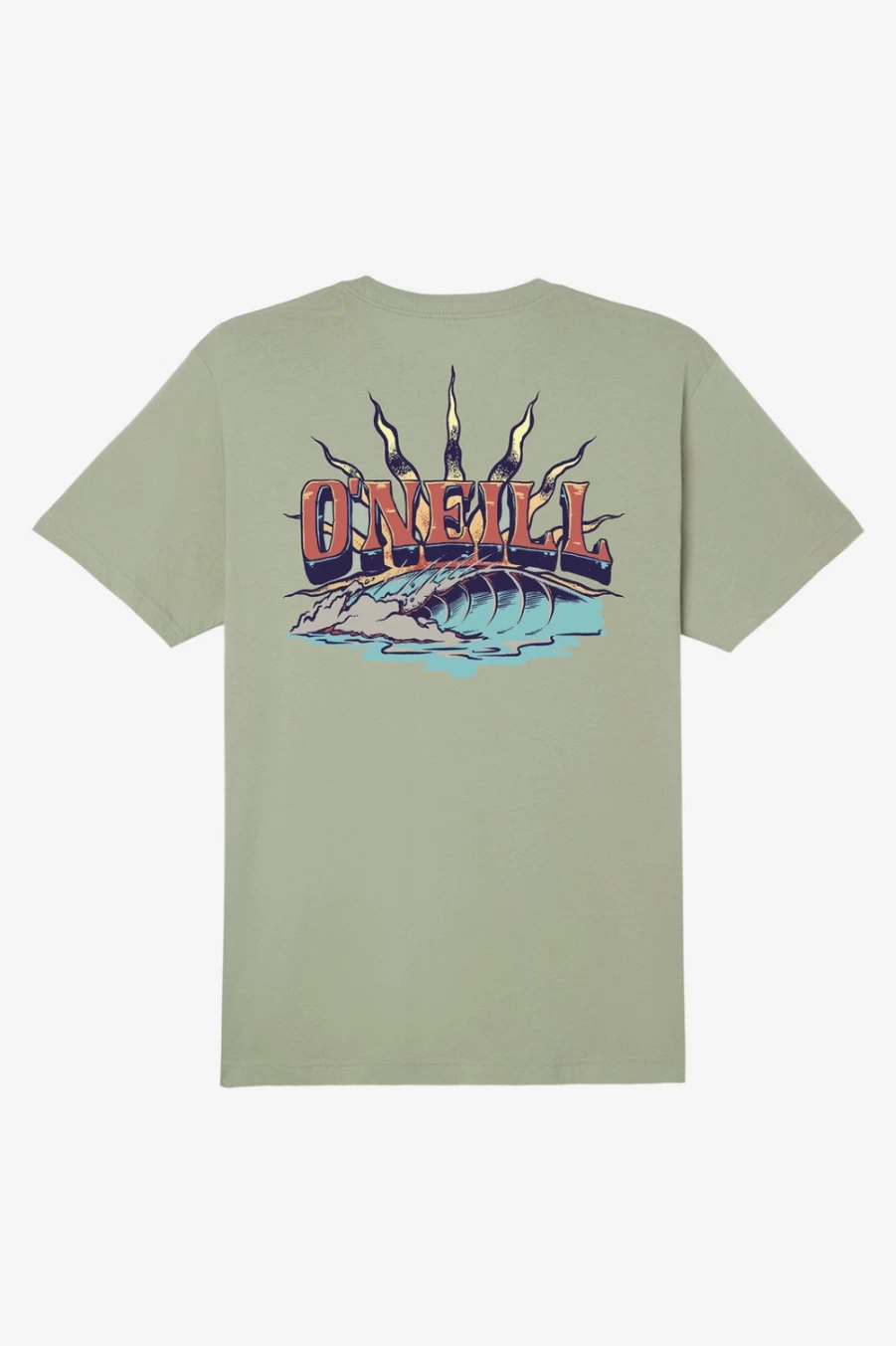 O'Neill Men's Military Green Clampdown Tee - Casual Short Sleeve T-Shirt