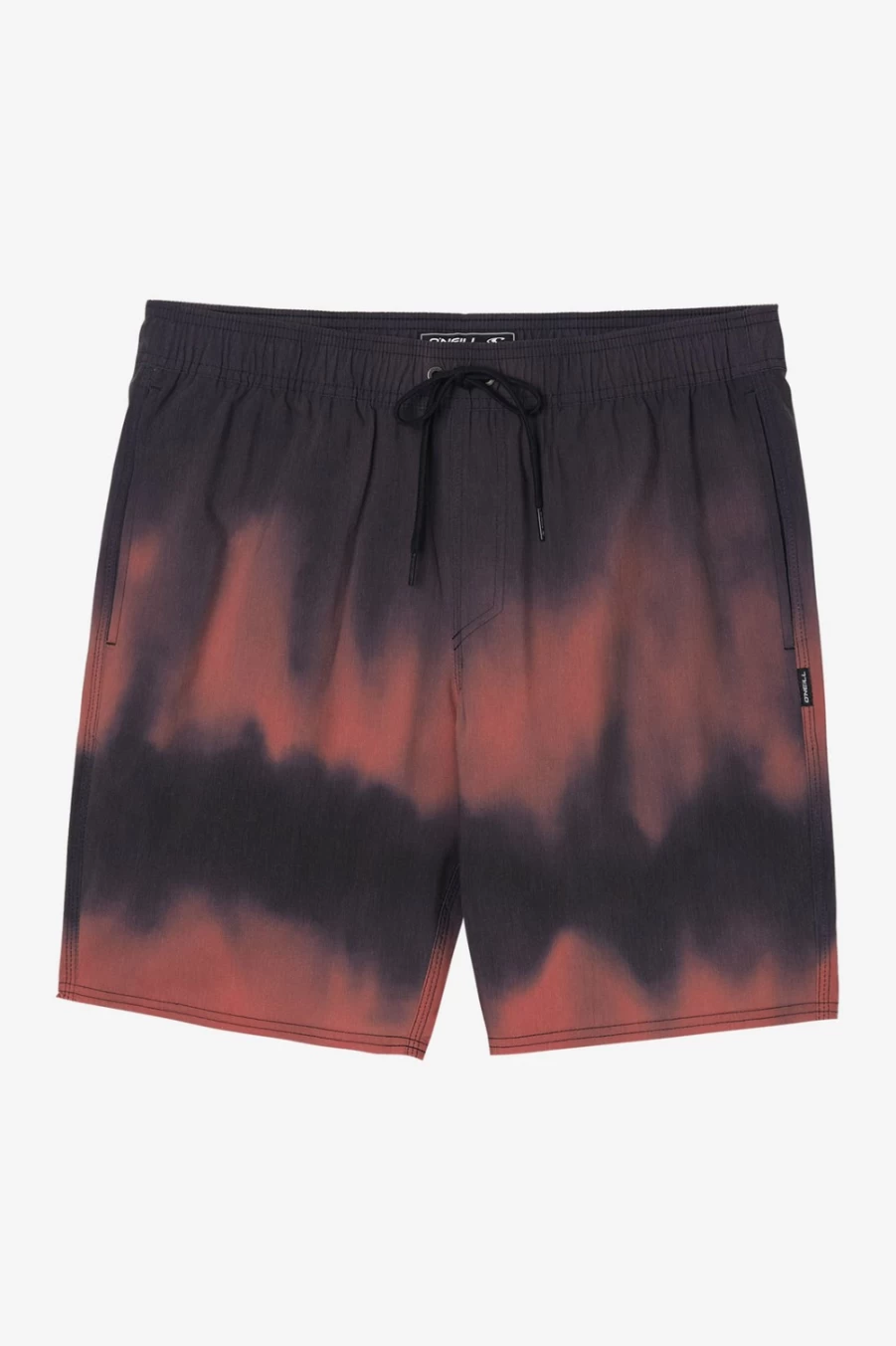 O'Neill Men's Stockton Print E-Waist 18" Hybrid Shorts in Mahogany