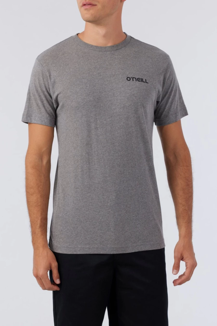 O'Neill Men's Heather Grey Crested Tee - Premium Cotton Crewneck T-Shirt