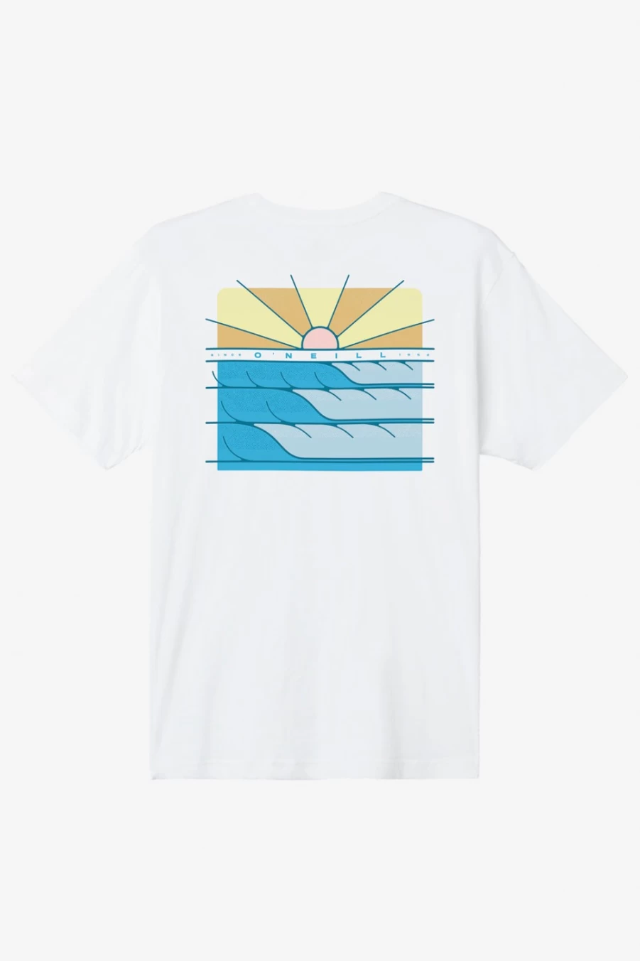 O'Neill Men's White Stacked Tee - Premium Cotton Crewneck T-Shirt