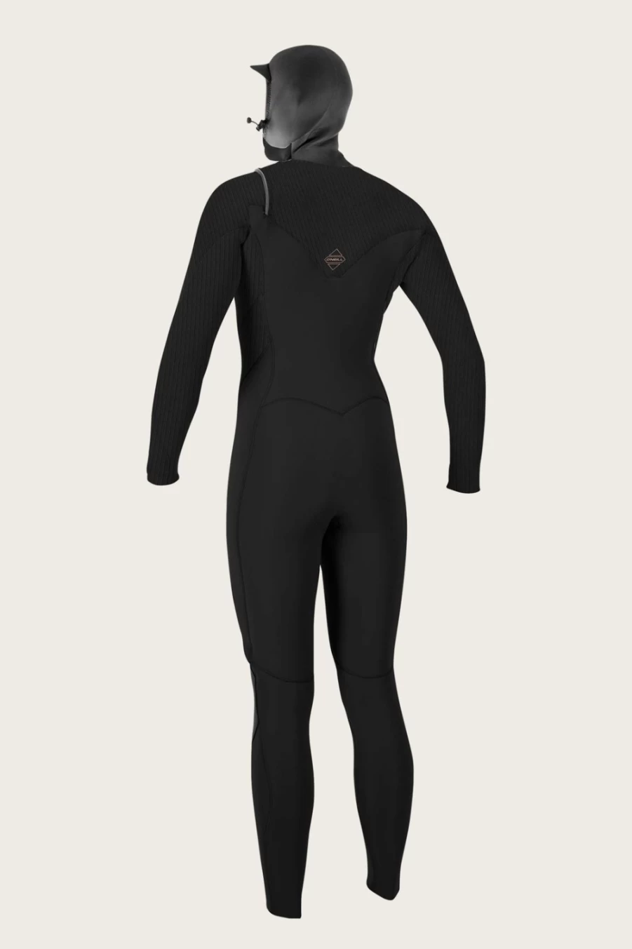 O'Neill Women's Hyperfreak 5.5/4 Chest Zip Full Wetsuit with Hood - Black/Black (Blk/Blk)
