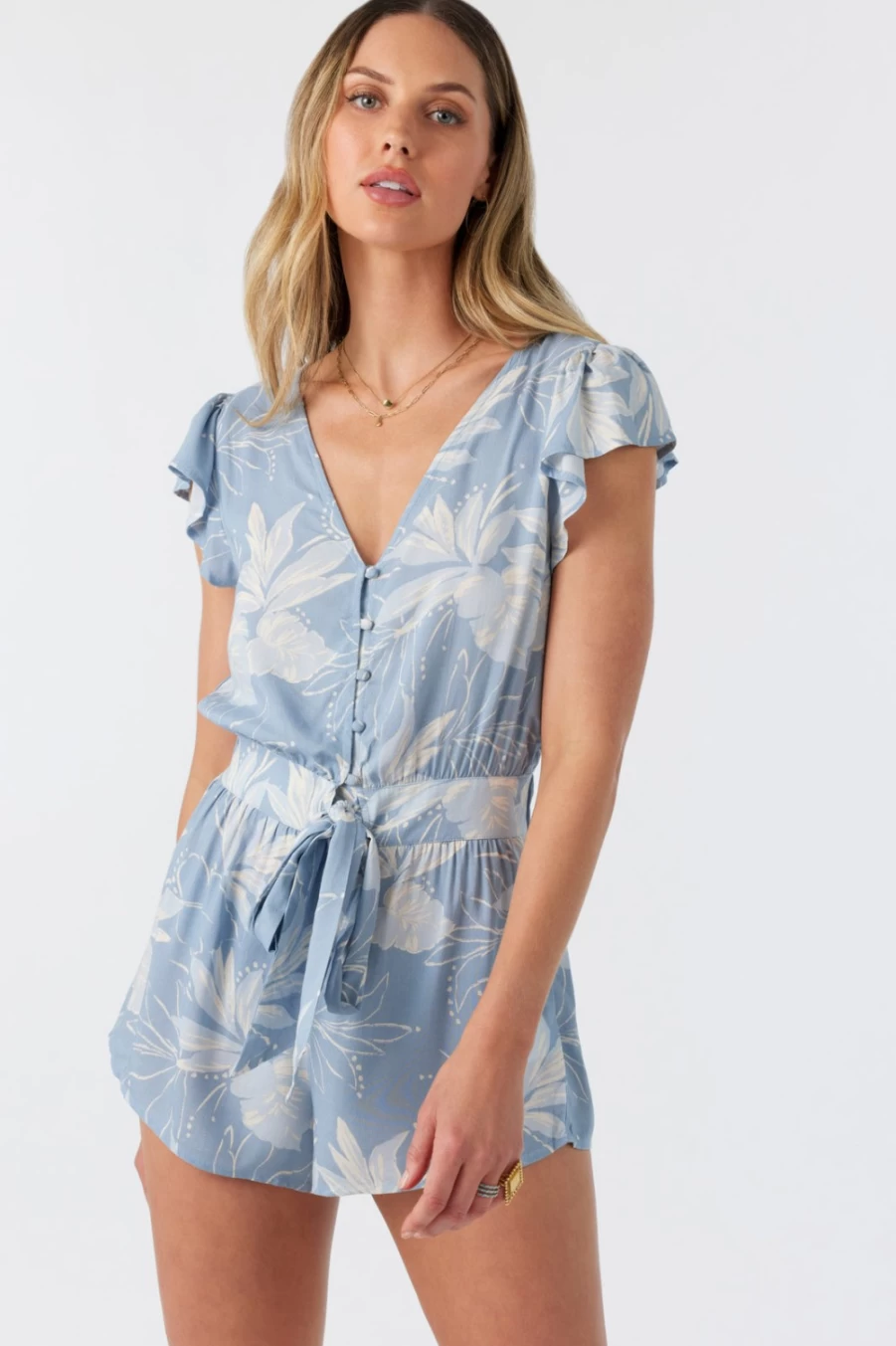 O'Neill Women's Chambray Darian Romper - Stylish & Comfortable Jumpsuit
