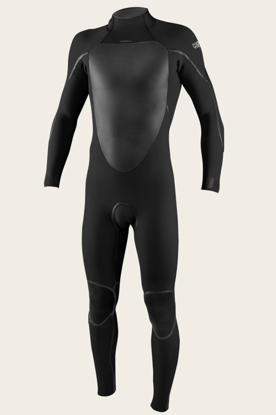 O'Neill Men's Psycho Tech 4/3mm Back Zip Full Wetsuit - Black/Black