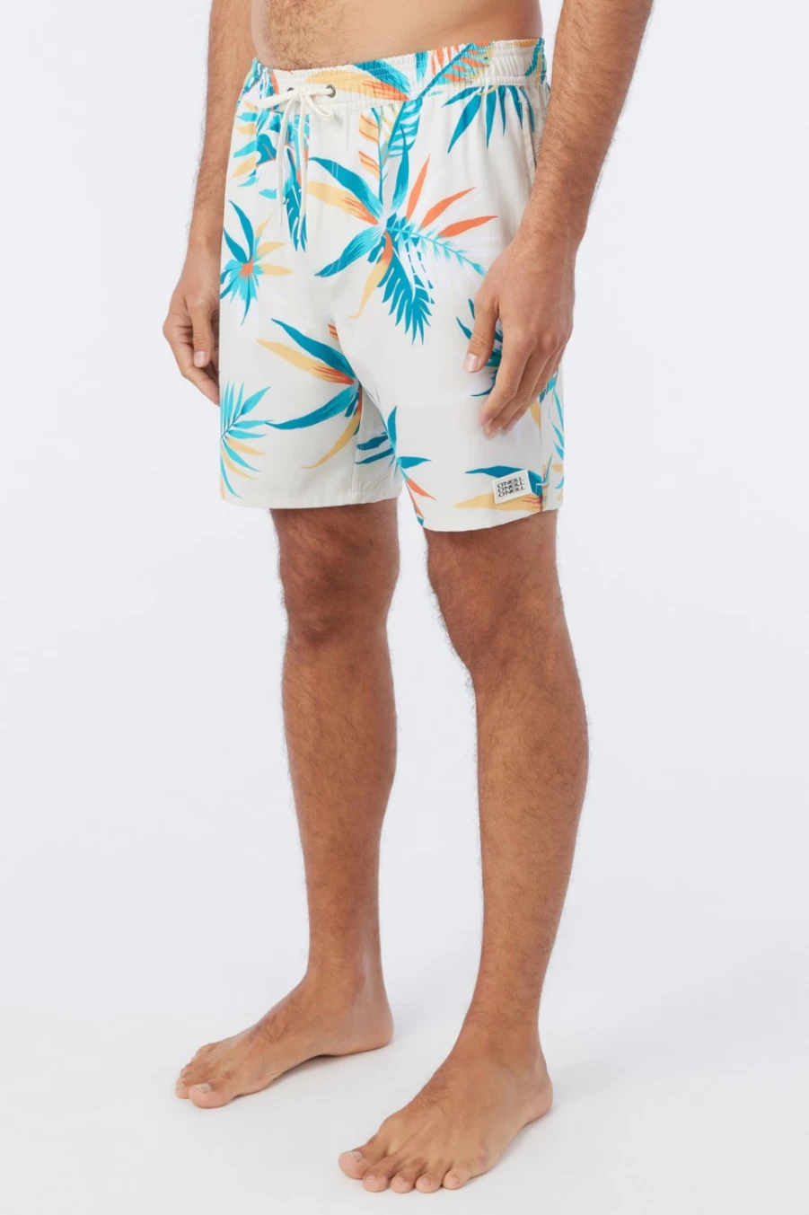 O'Neill Men's Myriad Volley 17" Boardshorts in Cream - Quick-Dry Swim Trunks for Men