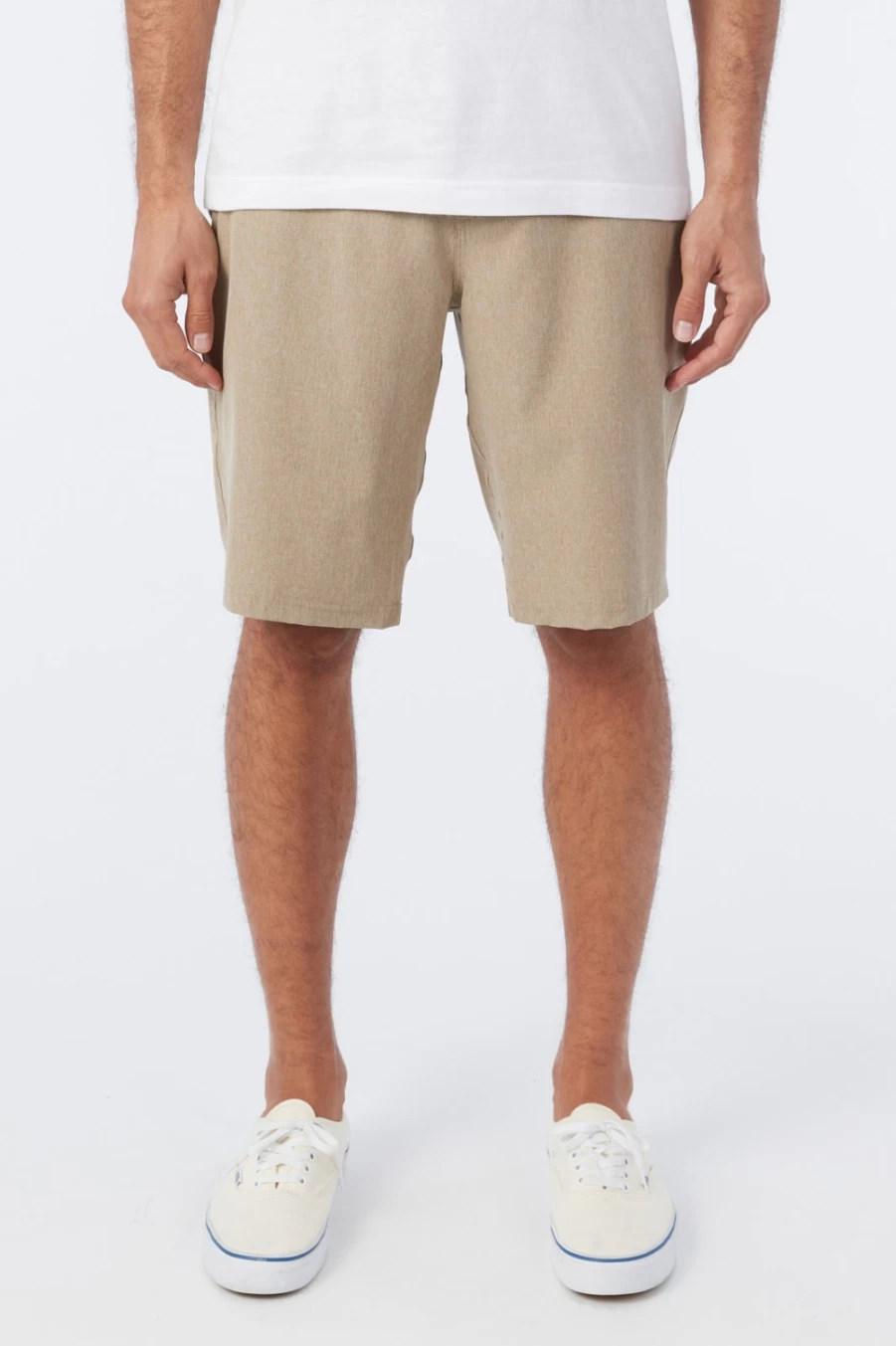 O'Neill Men's Khaki Reserve Heather 21" Hybrid Shorts