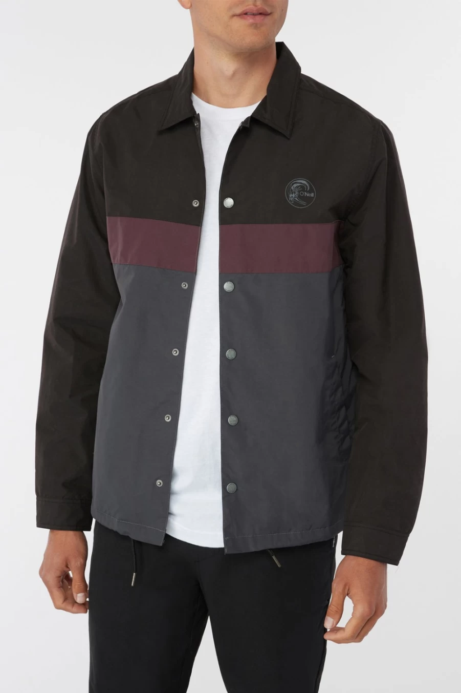 O'Neill Men's Black Daybreak Jacket - Waterproof & Lightweight Outdoor Wear