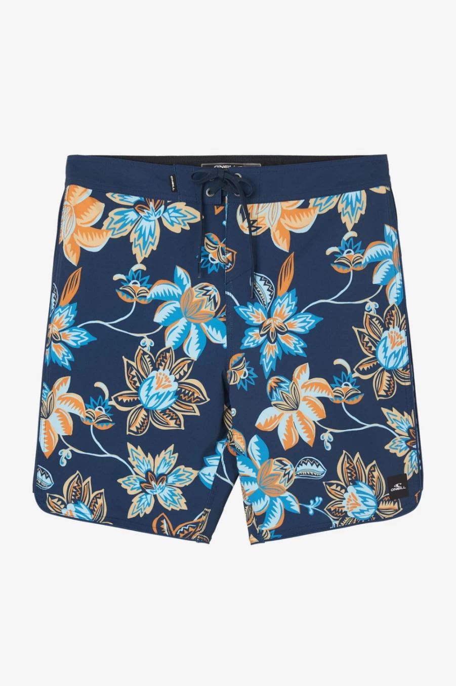 O'Neill Men's Hyperfreak Mysto Scallop 19" Boardshorts in Navy