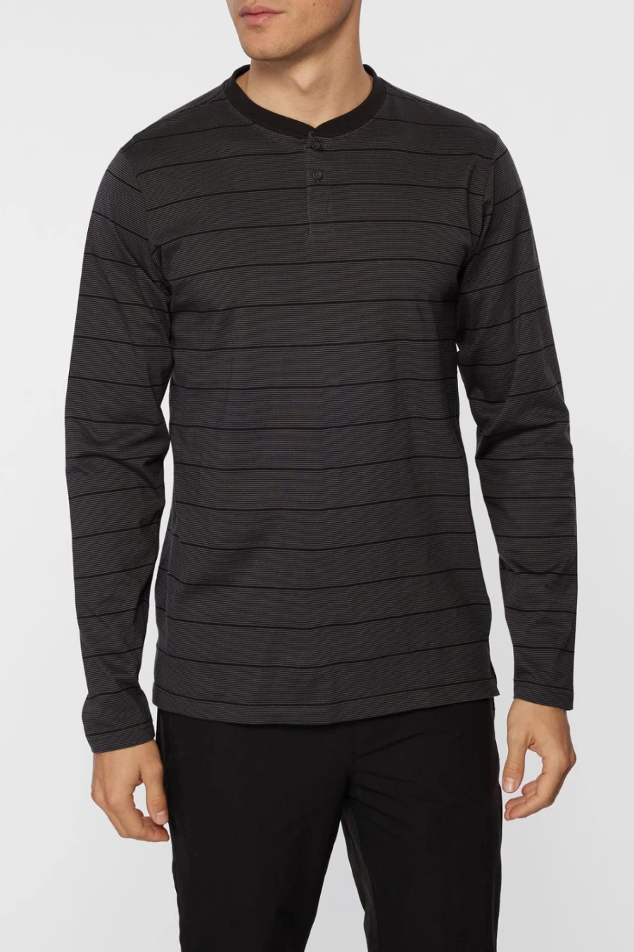 O'Neill Men's Black Preston Henley Shirt