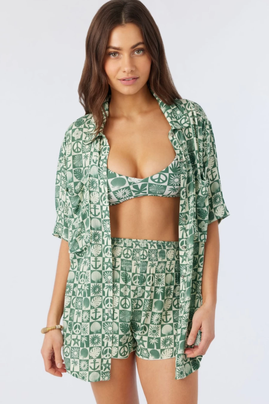 O'Neill Women's Blair Top in Moss Green - Stylish Casual Wear